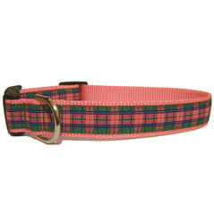 Pink Tartan Dog Collar